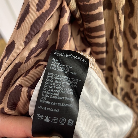 Zimmermann Leopard Print Neck Tie Dress with scarf for hair or waist - Picture 15 of 15